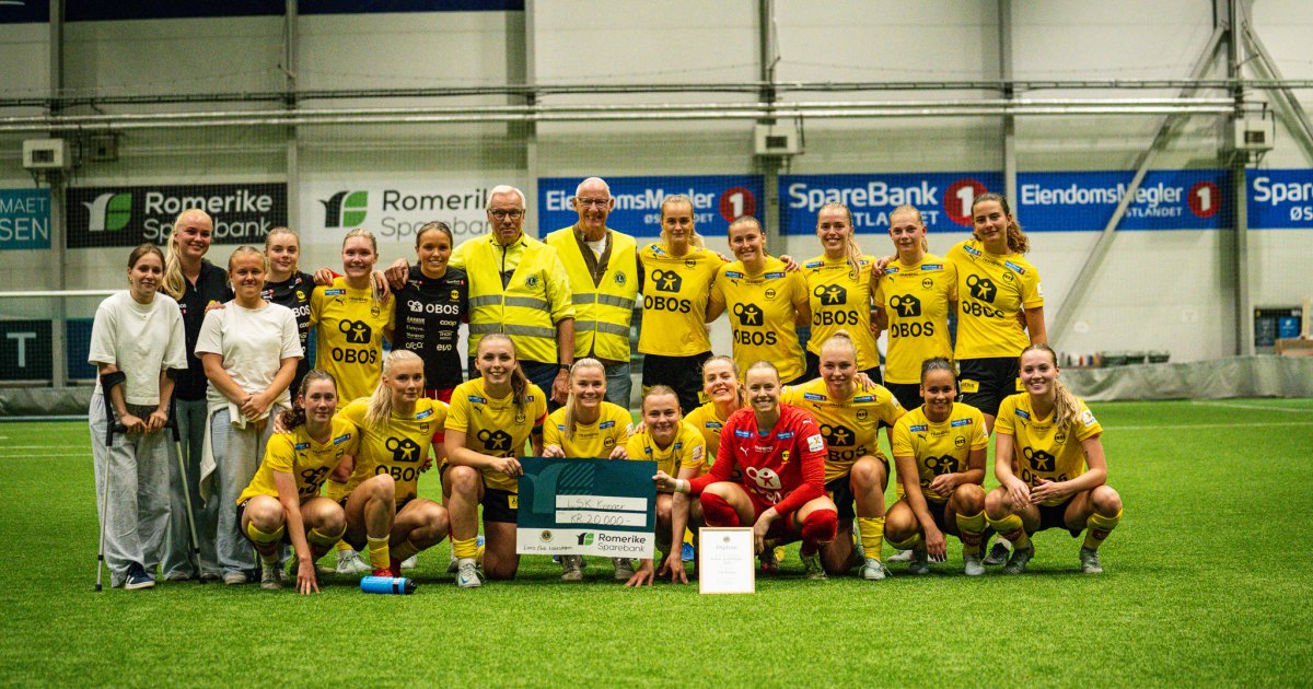 LSK Kvinner fikk 20.000 kroner i gave fra Lions Lillestrøm / LSK Kvinner
